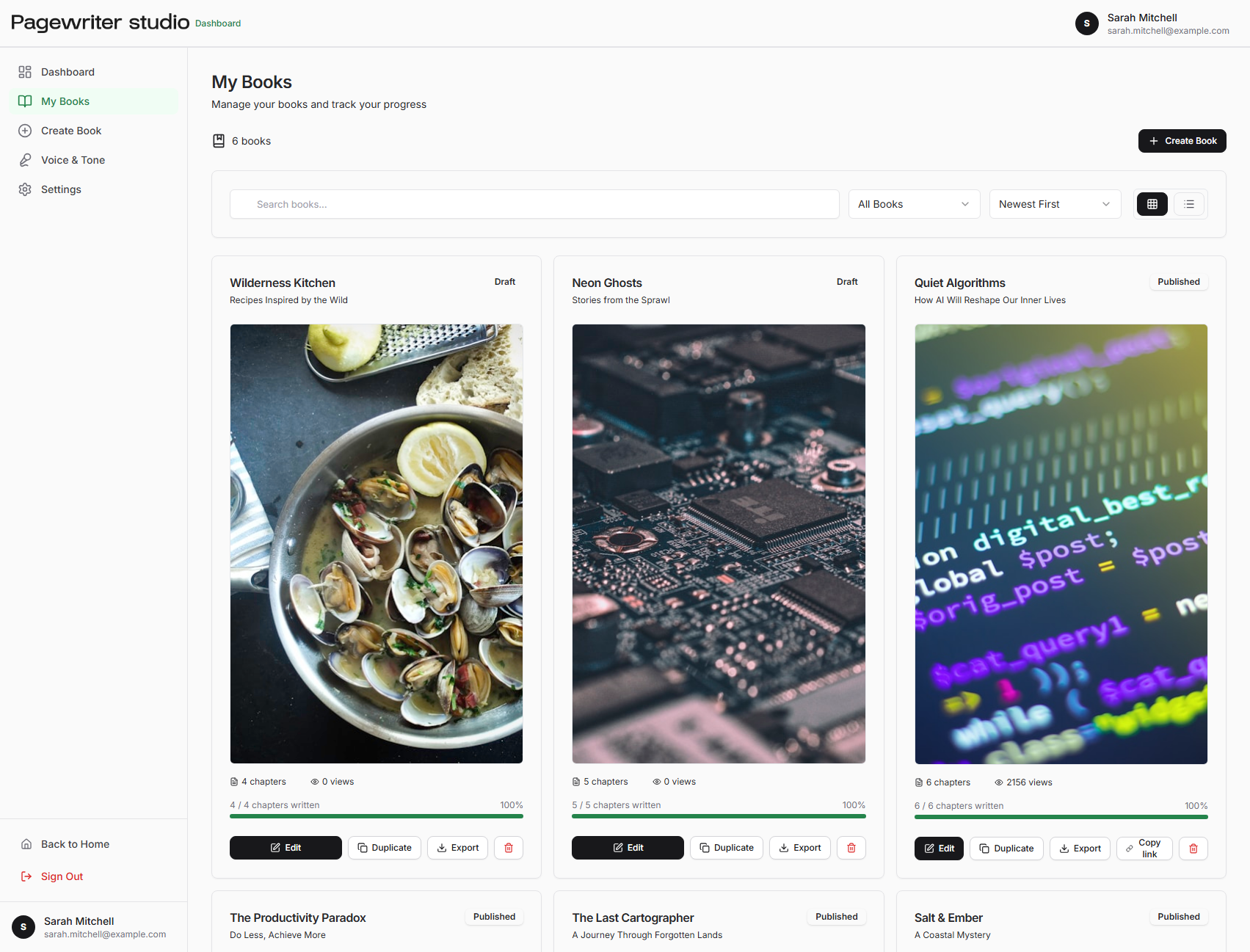 AI book wirter, IA novel writer studio